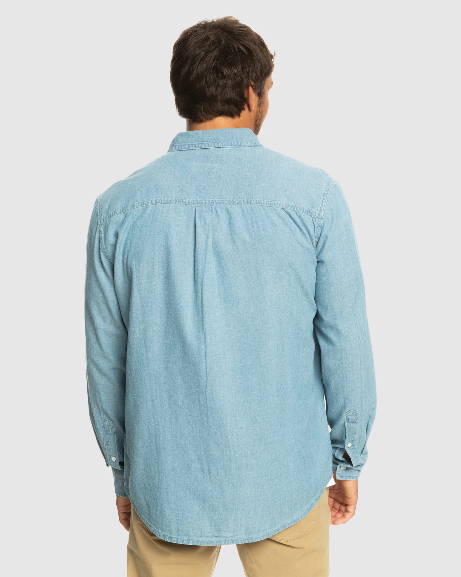 Quiksilver Mens Authentic Paradise Ls Denim Shirt 5 Quiksilver Mens Authentic Paradise Ls Denim Shirt - Image 3
