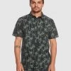 Quiksilver Mens Painted Palm Ss Shirt 1 Quiksilver Mens Painted Palm Ss Shirt -Quiksilver LAUREL WREATH MENS CLOTHING QUIKSILVER SHIRTS EQYWT04505 KVJ6 1