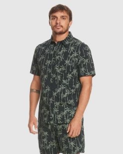 Quiksilver Mens Painted Palm Ss Shirt -Quiksilver LAUREL WREATH MENS CLOTHING QUIKSILVER SHIRTS EQYWT04505 KVJ6 2