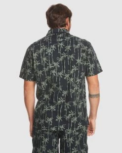 Quiksilver Mens Painted Palm Ss Shirt -Quiksilver LAUREL WREATH MENS CLOTHING QUIKSILVER SHIRTS EQYWT04505 KVJ6 3