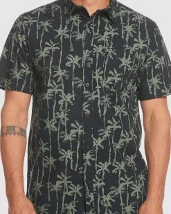 Quiksilver Mens Painted Palm Ss Shirt -Quiksilver LAUREL WREATH MENS CLOTHING QUIKSILVER SHIRTS EQYWT04505 KVJ6 4