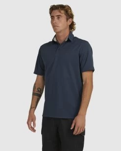 Quiksilver Mens Waterman Water Polo Short Sleeve Polo Shirt -Quiksilver MIDNIGHT NAVY MENS CLOTHING QUIKSILVER SHIRTS EQMKT03046 BSL0 2