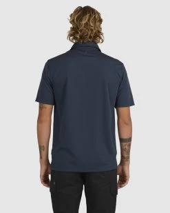 Quiksilver Mens Waterman Water Polo Short Sleeve Polo Shirt -Quiksilver MIDNIGHT NAVY MENS CLOTHING QUIKSILVER SHIRTS EQMKT03046 BSL0 3