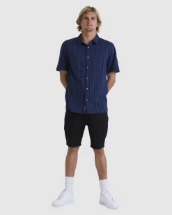 Quiksilver Mens Streak Ss Shirt -Quiksilver NAVAL ACAD STREAK SS MENS CLOTHING QUIKSILVER SHIRTS UQYWT03081 BYM1 5
