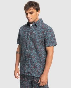 Quiksilver Saturn - S/S Shirt For Men 10 Quiksilver Saturn - S/S Shirt For Men -Quiksilver PROVENCIAL SATURN MENS CLOTHING QUIKSILVER SHIRTS EQYWT04448 BLM7 3