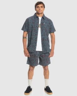 Quiksilver Saturn - S/S Shirt For Men 13 Quiksilver Saturn - S/S Shirt For Men -Quiksilver PROVENCIAL SATURN MENS CLOTHING QUIKSILVER SHIRTS EQYWT04448 BLM7 6