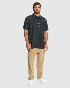 Quiksilver Mens Minimark Ss Shirt -Quiksilver TARMAC MINIMARK MENS CLOTHING QUIKSILVER SHIRTS EQYWT04462 KTA6 5