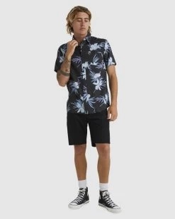 Quiksilver New Bloom - S/S Shirt For Men -Quiksilver TARMAC NEW BLOOM MENS CLOTHING QUIKSILVER SHIRTS EQYWT04440 KTA6 6