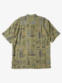 Quiksilver Mens Long Boards Short Sleeve Shirt -Quiksilver aqmwt03506 quiksilverf brn9 bck1