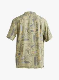 Quiksilver Mens Long Boards Short Sleeve Shirt -Quiksilver aqmwt03506 quiksilverv brn9 bck1