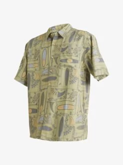Quiksilver Mens Long Boards Short Sleeve Shirt -Quiksilver aqmwt03506 quiksilverv brn9 sd1