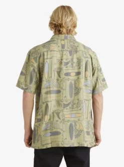 Quiksilver Mens Long Boards Short Sleeve Shirt -Quiksilver aqmwt03506 quiksilverw brn9 bck1